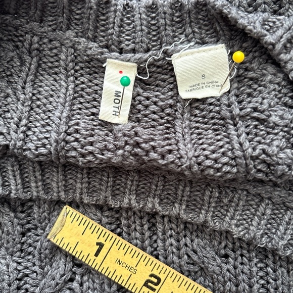 Moth Women's Cable Knit Sweater - Dark Gray - Picture 4 of 4